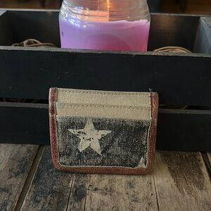 Canvas Card Holder with Star Design